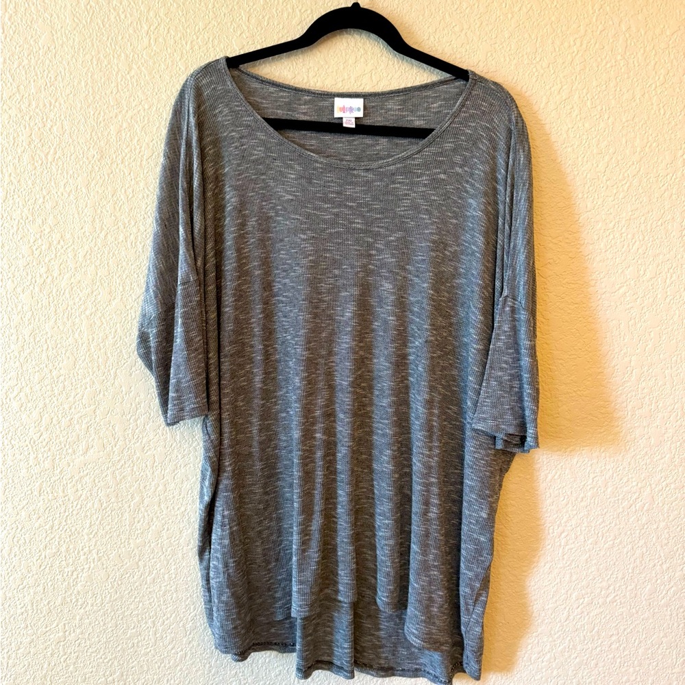 Lularoe plus size grey weathered tunic tshirt